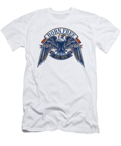Eagle Emblem with Born Free Banner T-Shirt
