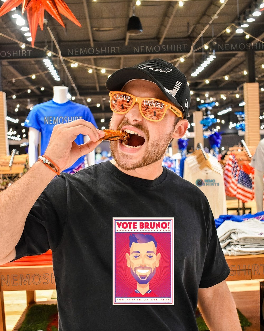 Vote Bruno Fernandes Manchester United for player of the year shirt
