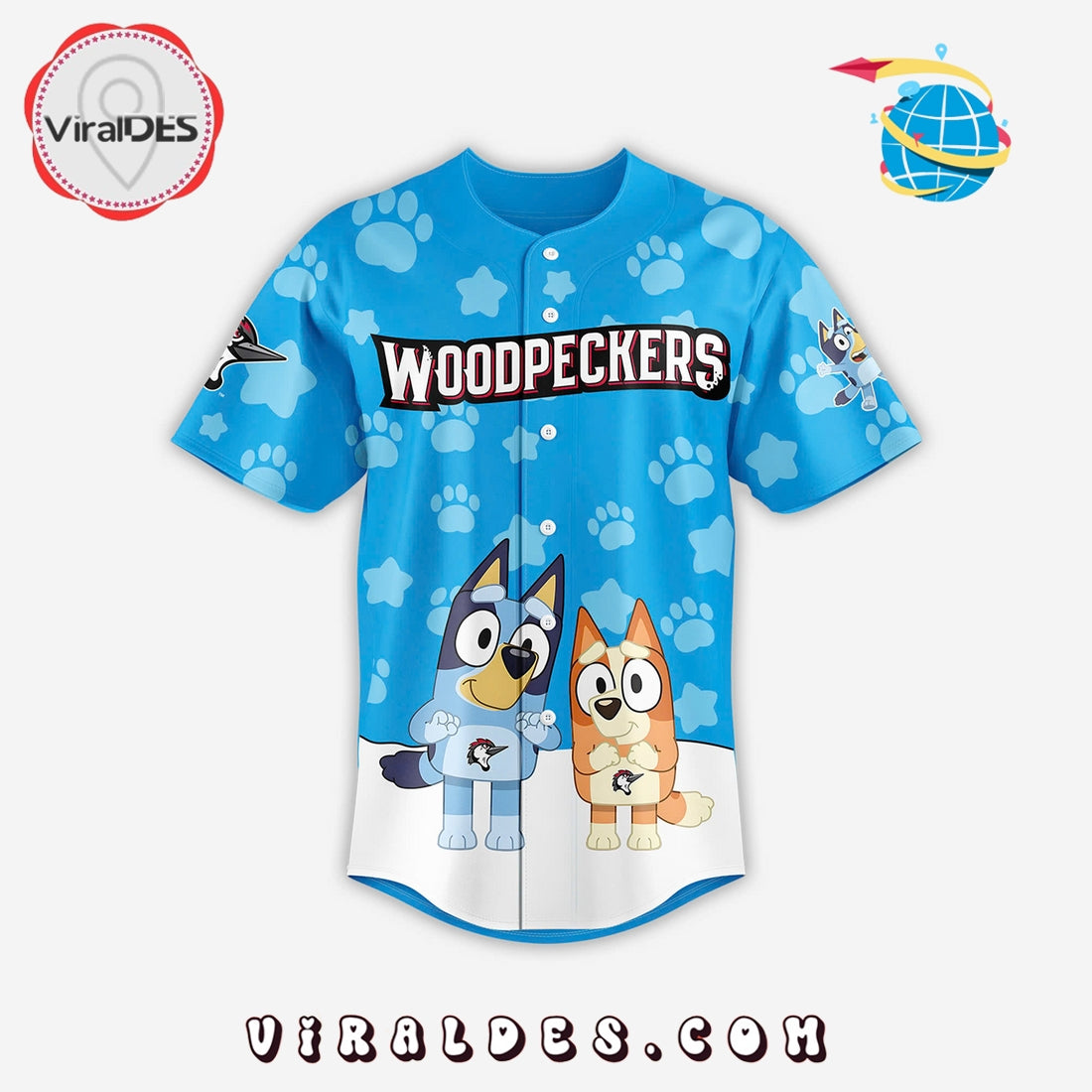 Fayetteville Woodpeckers x Bluey Day 2025 Baseball Jersey