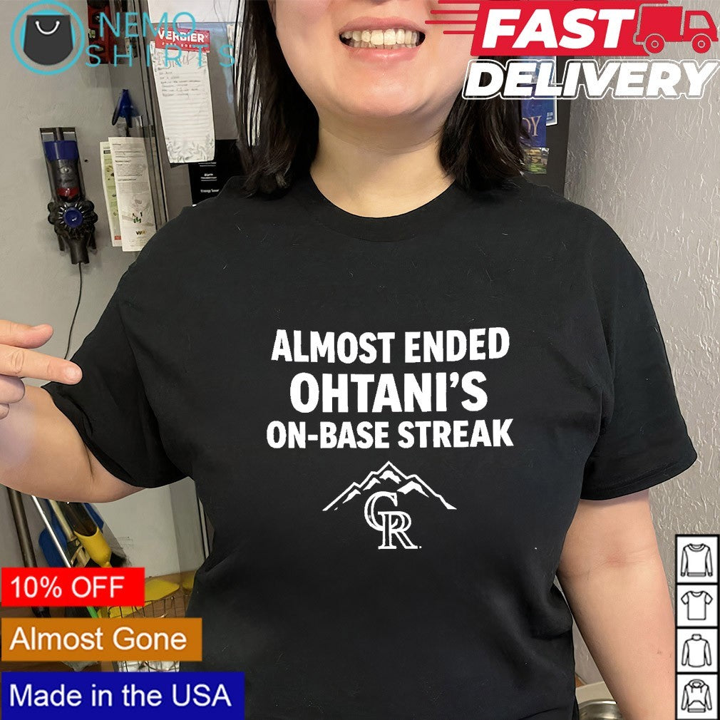 Almost ended Ohtani’s on base streak Colorado Rockies shirt