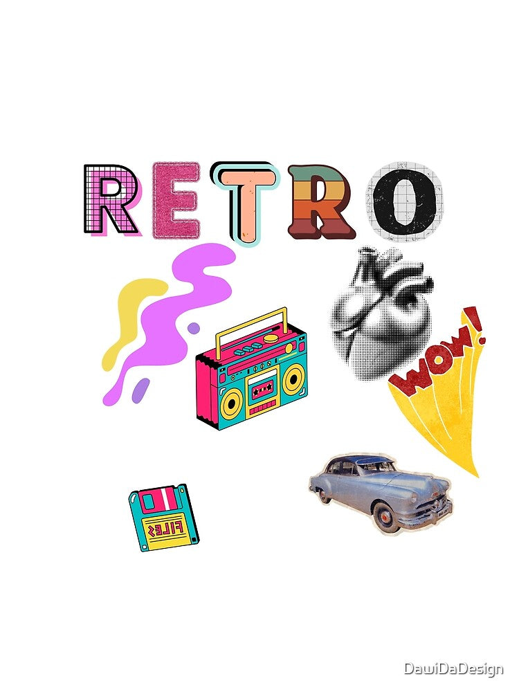 Retro Collage Aesthetic Vintage Elements by DawiDaDesign