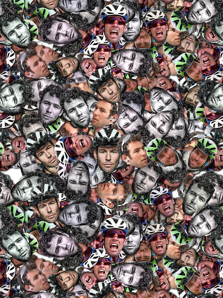 mark cavendish - professional road racing cyclist face pattern by ManOfManyFaces
