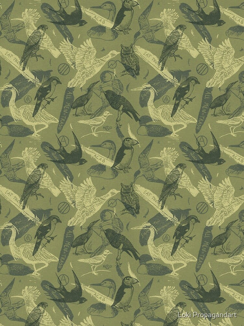 Anarchist bird camouflage by Loki Propagandart