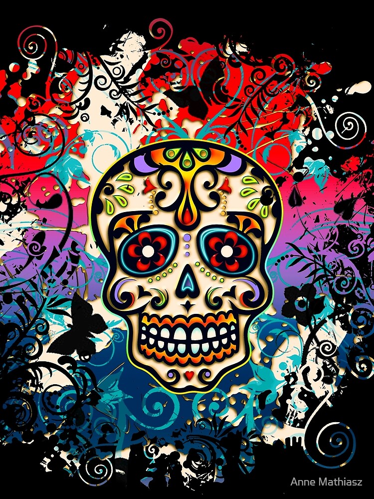 Mexican Skull, Sugar Skull, Day of the Dead, Dias de los muertos by nitty-gritty