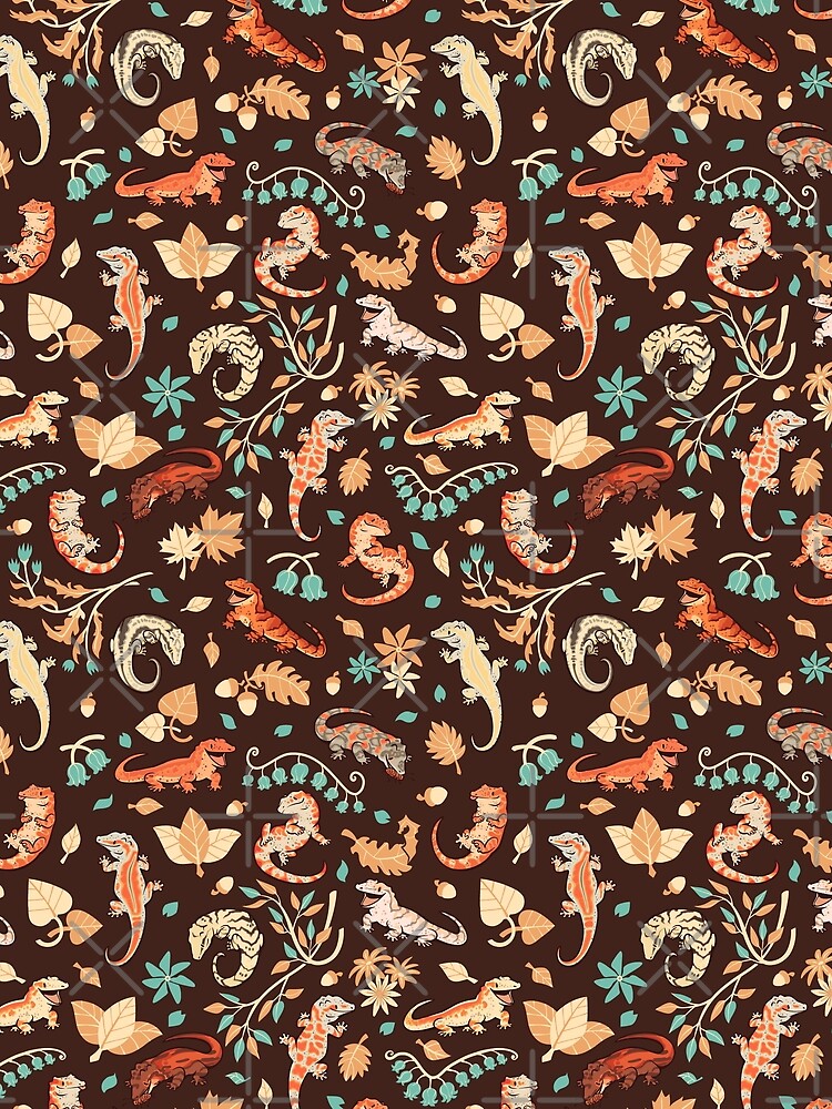 Autumn geckos in dark brown by Colordrilos