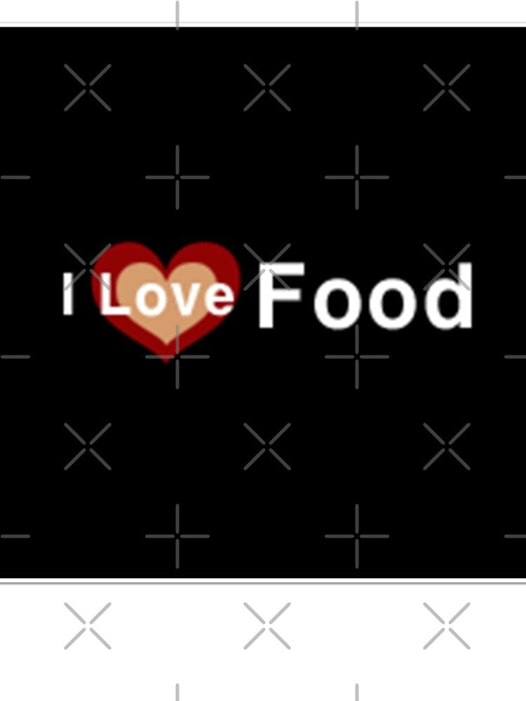 I Love Food Typography Digital Design – Fun Food Lover Quote Art by ArtLoveMania
