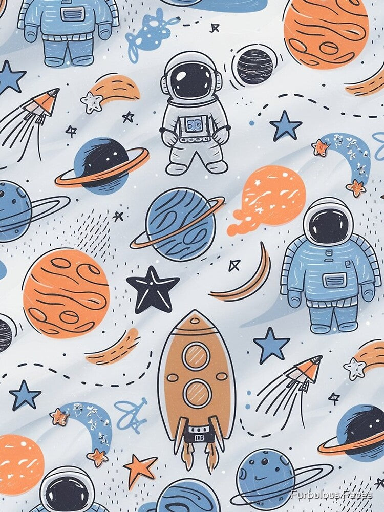 Doodle Spacexplorers Pattern by Furbulous Faces