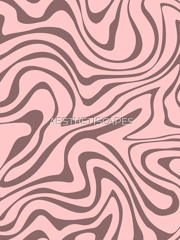 Pink & Brown Retro Pattern by AESTHETISCAPES