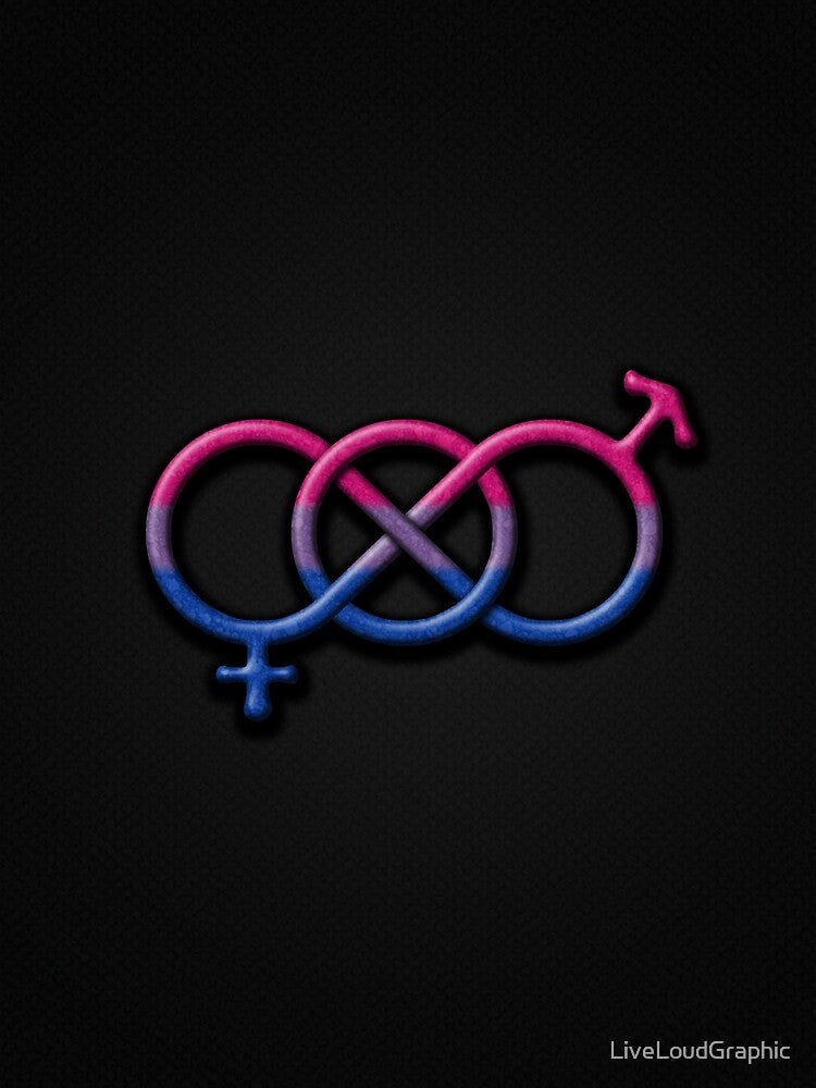Bisexual Pride Flag Colored Gender Knot Symbol by LiveLoudGraphic