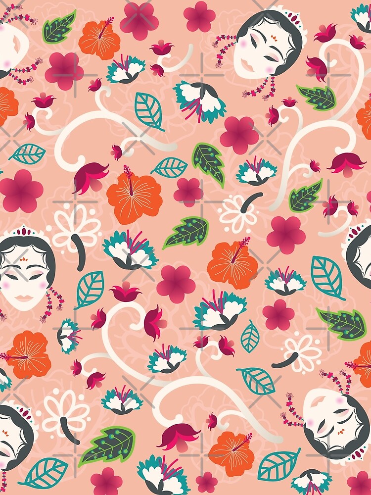 Botanical and mask pattern by Khotekmei