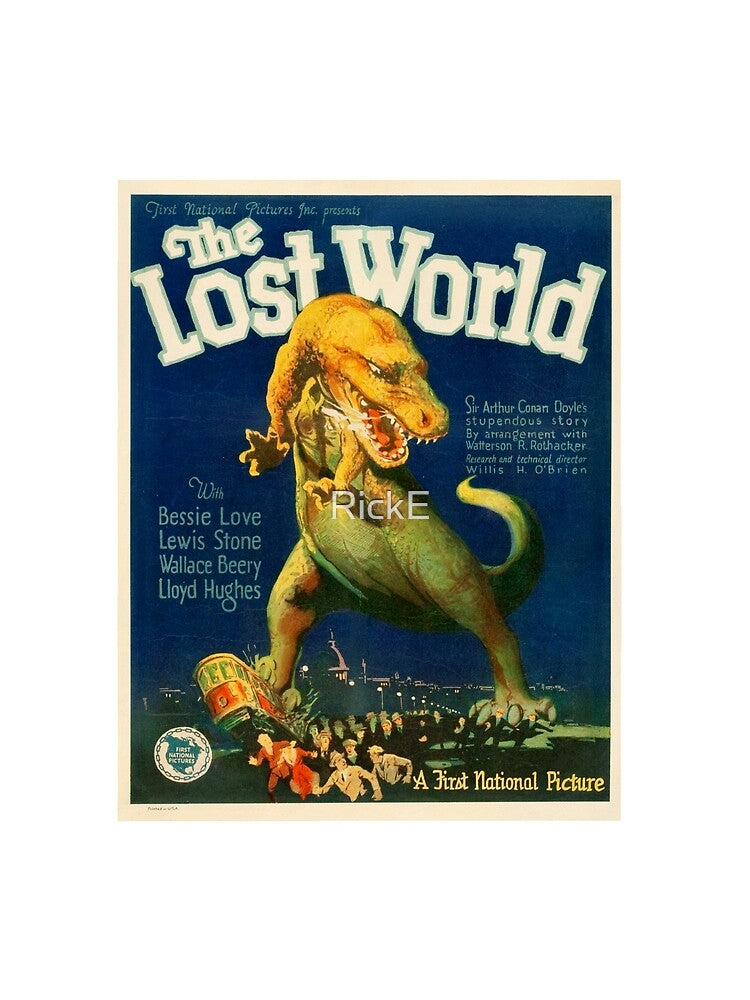 Vintage Movie Poster Dinosaur Art for Sci-Fi Fans by RickE