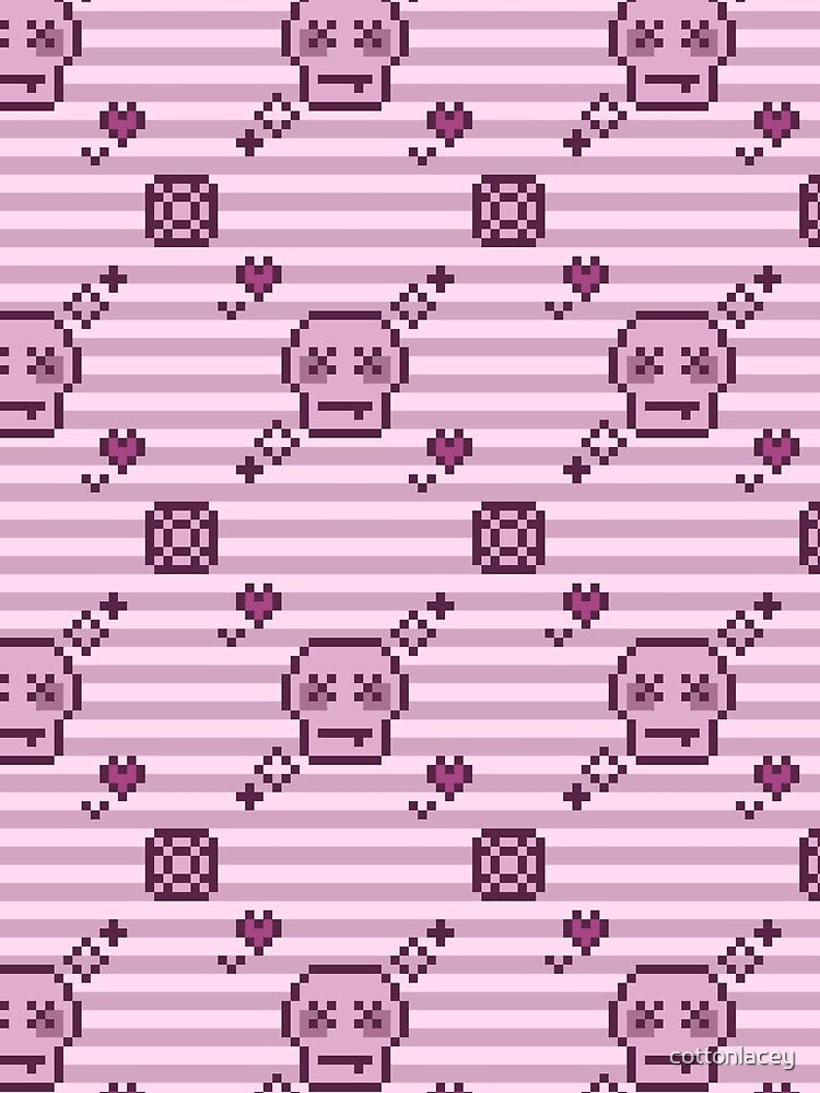 pixel gem skull pattern by cottonlacey