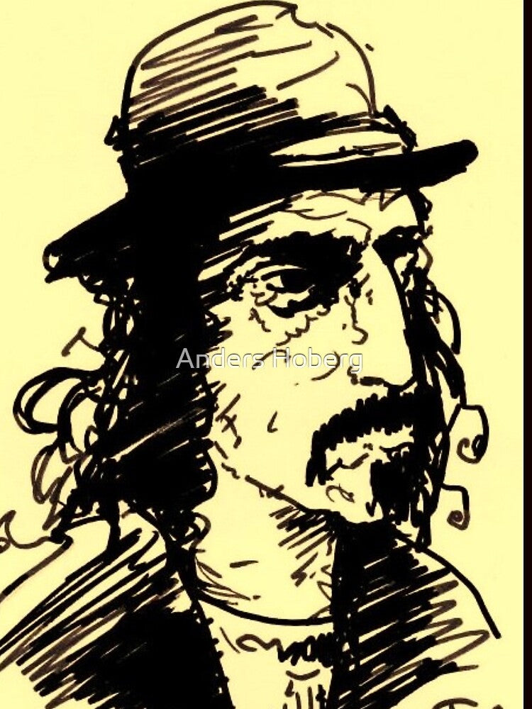 Frank Zappa Drawing by Anders Hoberg