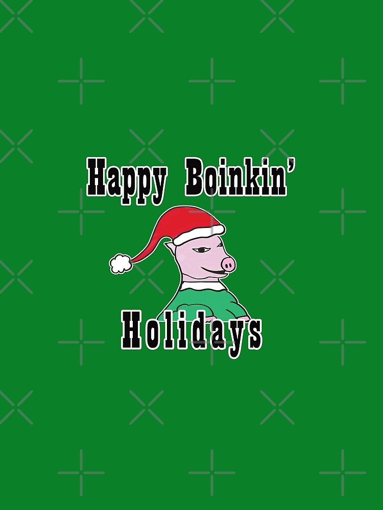 Happy Boinkin' Holidays (V2) on Green by BelindaFuller