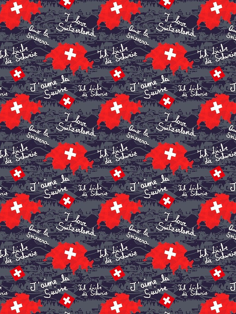 Swiss love deep dark blue by Alessandro Remo Mazzoni Remotextiles