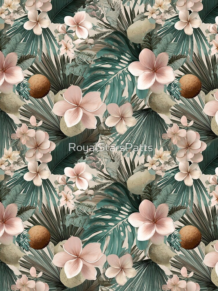 Colorful Tropical Floral  - Flower Garden Pattern  - Gifts For Dad by RoyalStarsPatts