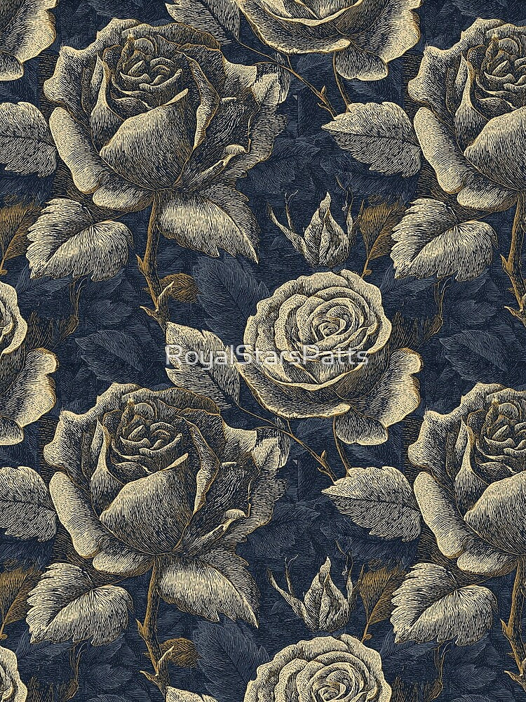 Delicate Rose Floral - Hawaiian Flower Pattern  - Gifts For Men by RoyalStarsPatts