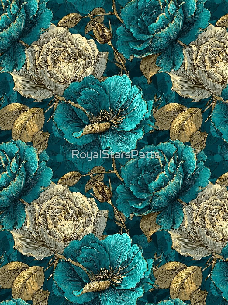 Elegant Rose - Vintage Flower Pattern  - Housewarming Gift Ideas by RoyalStarsPatts