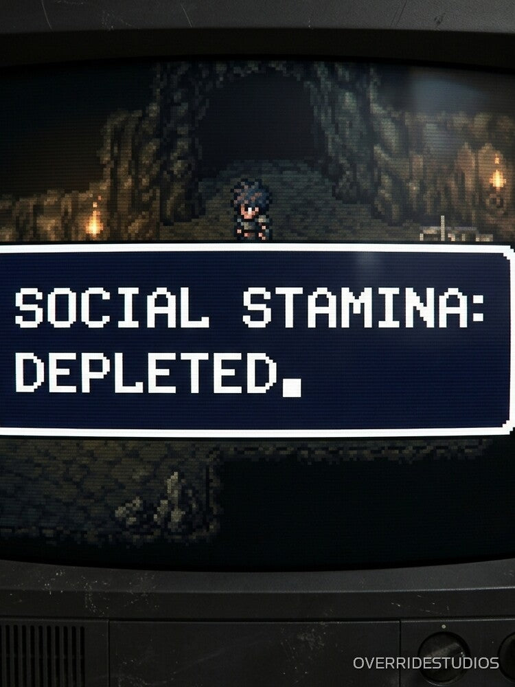 Low Stamina | Retro RPG Status Screen & Gamer Aesthetic by OVERRIDESTUDIOS