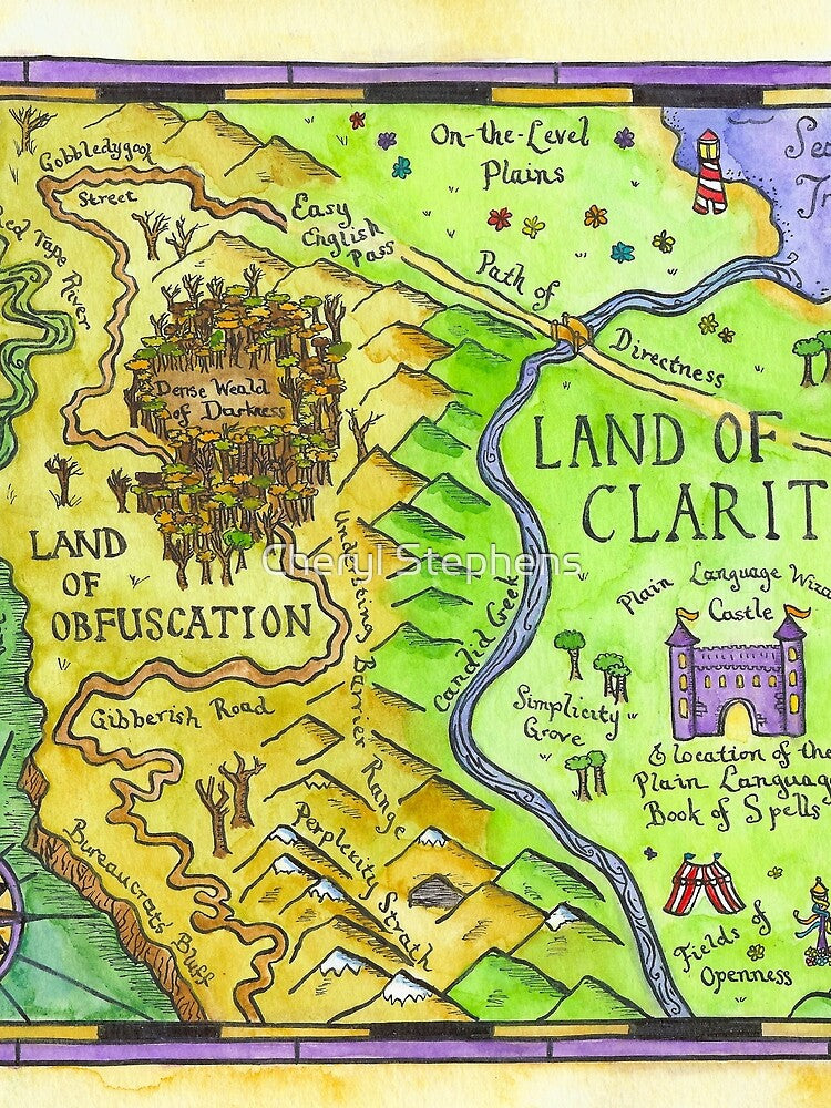 Map to Land of Clarity by Cheryl Stephens