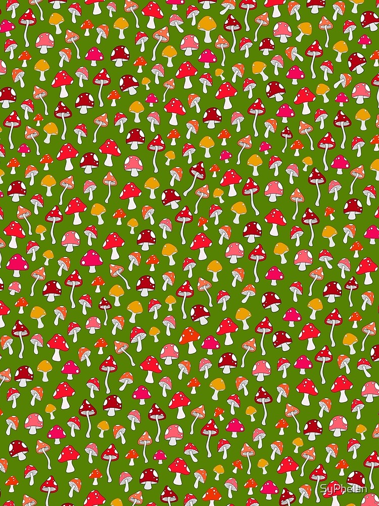 Groovy Shrooms (Avocado Green) by SyPhelan
