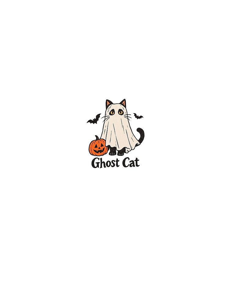 Ghost Cat Halloween Shirt | Cute Spooky Cat Mom by AZ Atelier