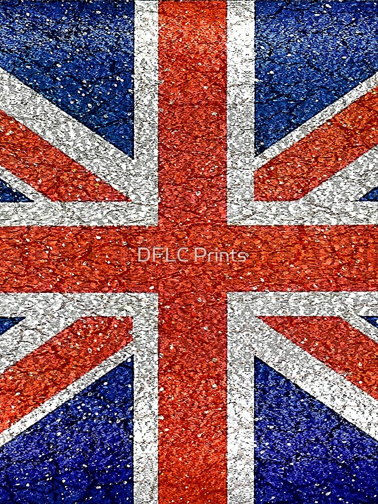 England Flag Grunge by DFLC Prints