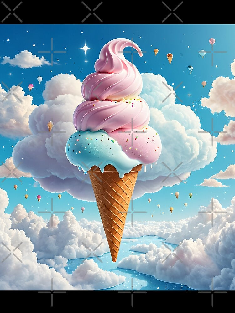 Dreamy Pastel Soft Serve in the Sky by Prism Palette Studio