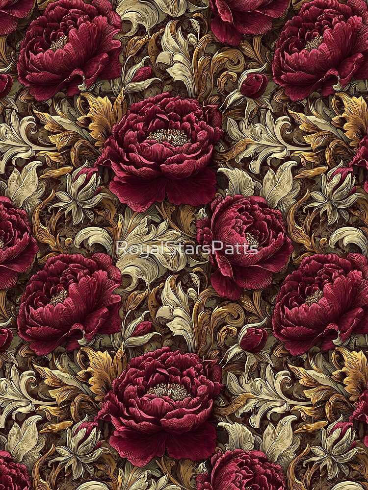 Colorful Rose Texture  - Birthday Flower Pattern  - Mothers Day Gift For Mom by RoyalStarsPatts