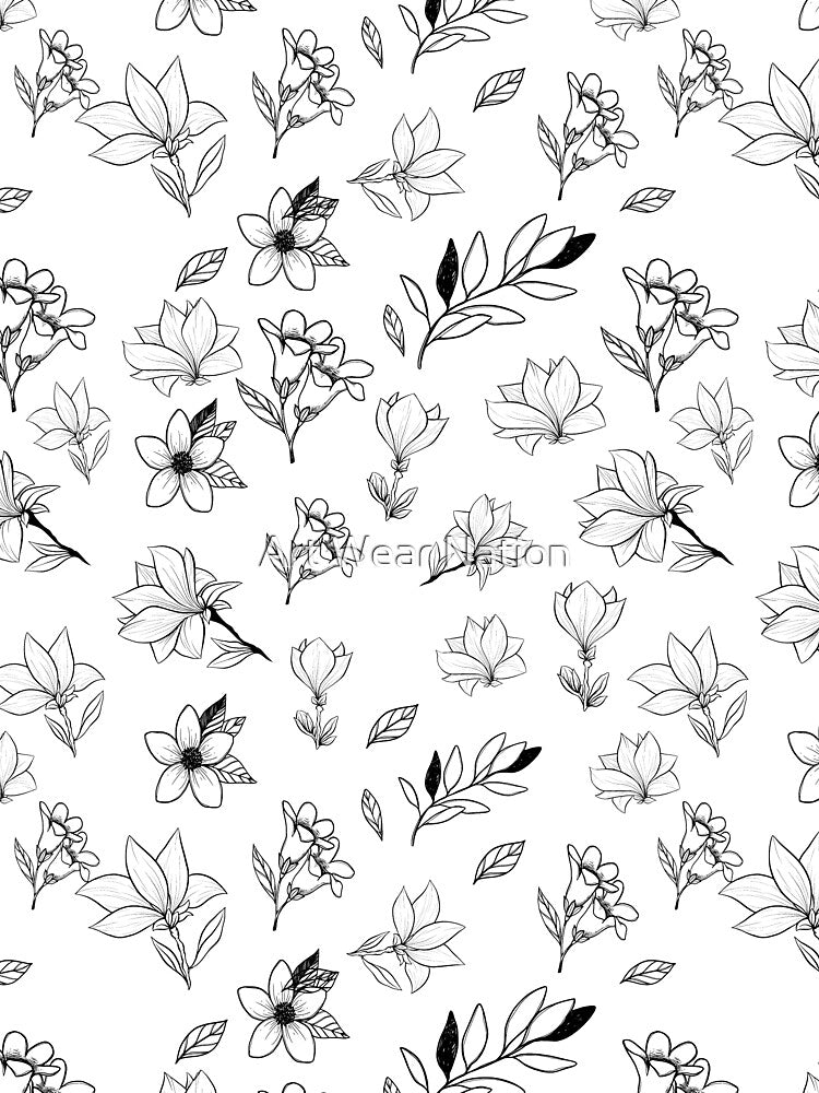 Minimalist Yoga Floral Artistic funny patterns by Art Wear Nation