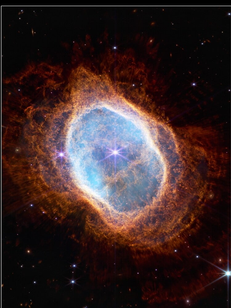 NASA's James Webb Space Telescope Southern Ring Nebula NGC 3132 Images by TouringDesigns
