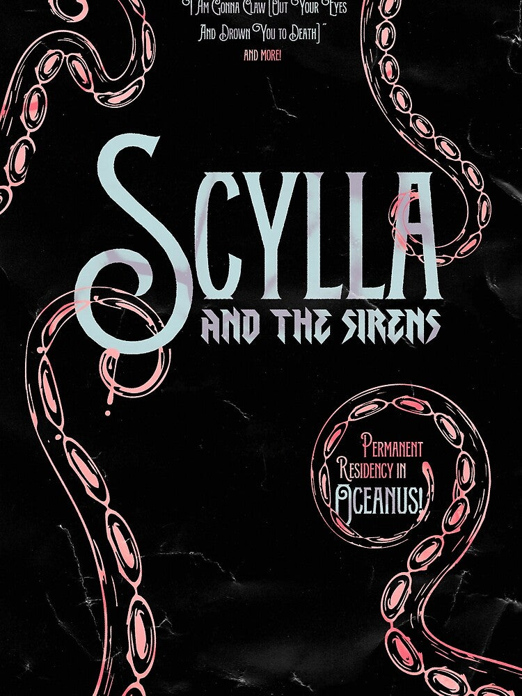 Scylla and the Sirens - Hades 2 - Black by PostersbyVic