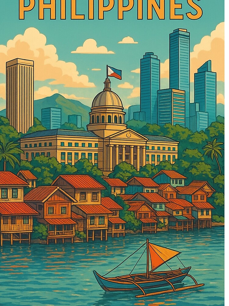 Philippines Vintage Style Illustration by TownWish