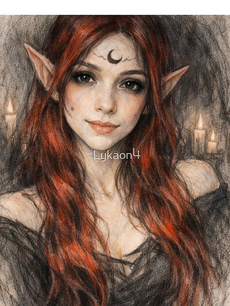 Magic elf art by Lykaon Art