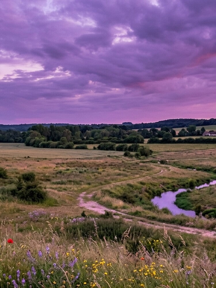 Plain under a purple sky by Malisa345