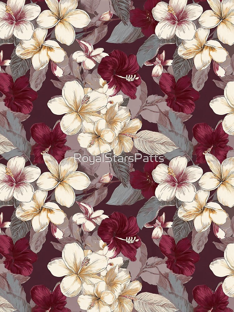 Bold Tropical Flower Print - Flower Floral Pattern  - Anniversary Gifts by RoyalStarsPatts