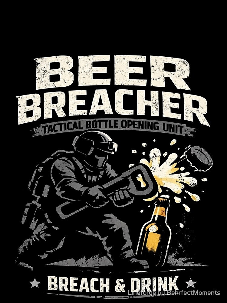 Beer Breacher – Tactical Bottle Opening Unit Shirt by Lineforge by BehrfectMoments