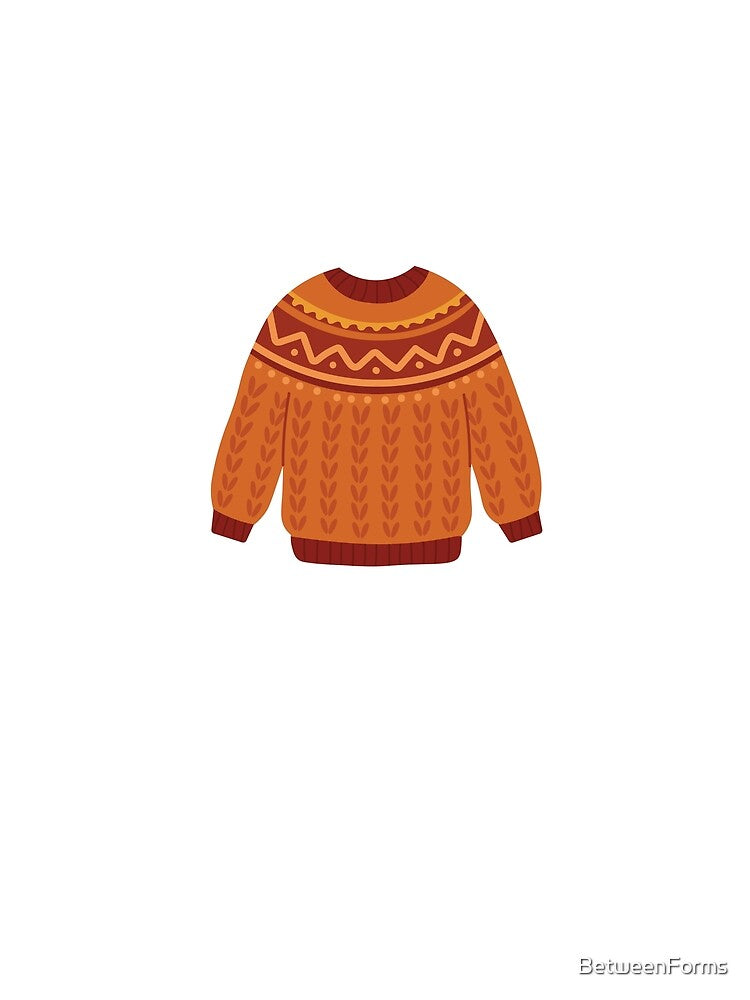 Orange Knit Sweater by BetweenForms