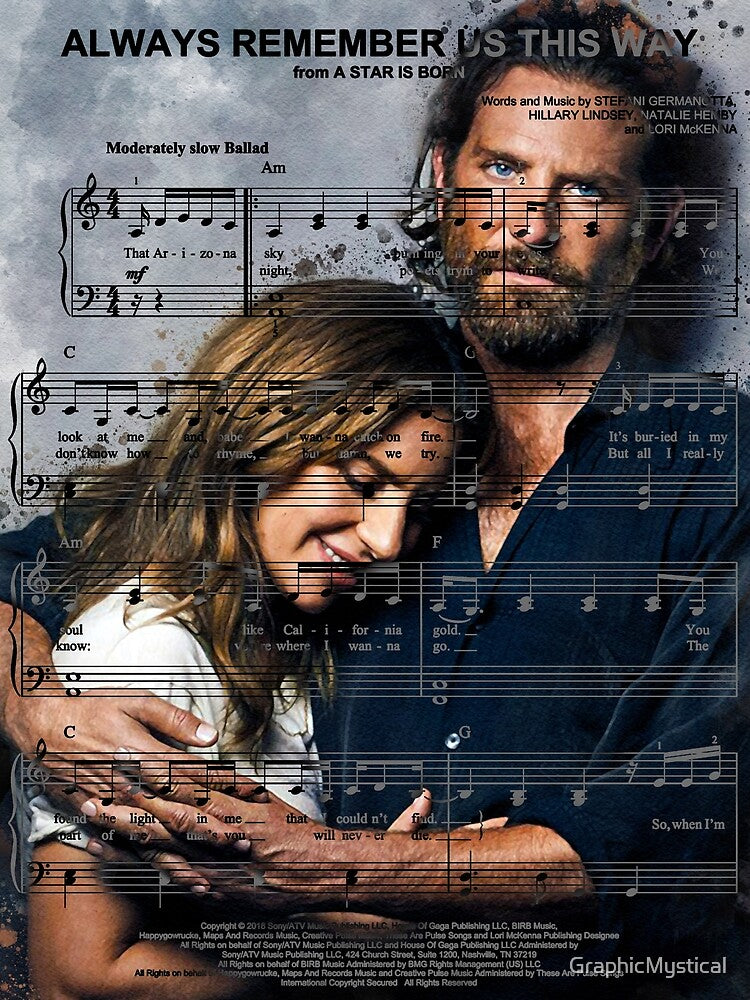 Lady Gaga -  Always remember us this way by GraphicMystical