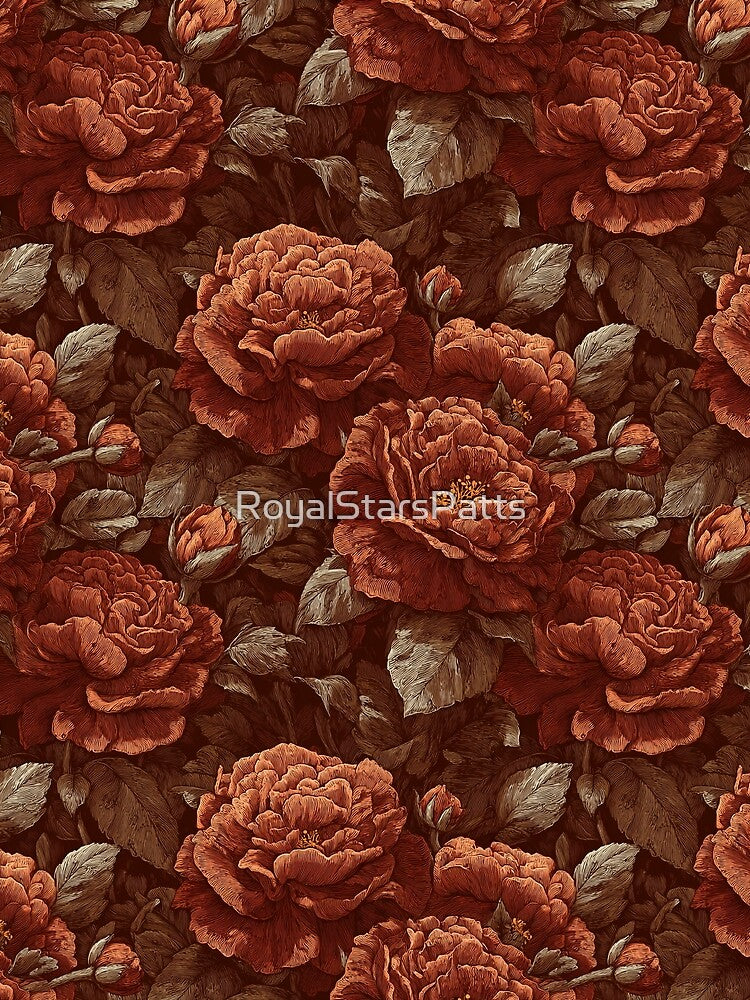 Artistic Gardenias  - Botanical Garden Pattern  - Christmas Gifts by RoyalStarsPatts