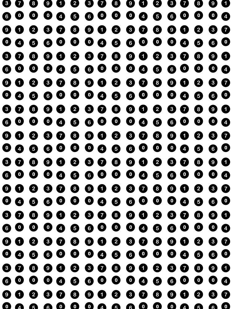 Numbers sticker in black circles by Numbers-Art