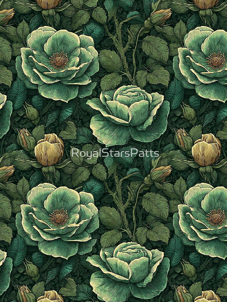 Flourishing Rose Flower  - Flower Garden Pattern  - Birthday Gifts For Mom by RoyalStarsPatts