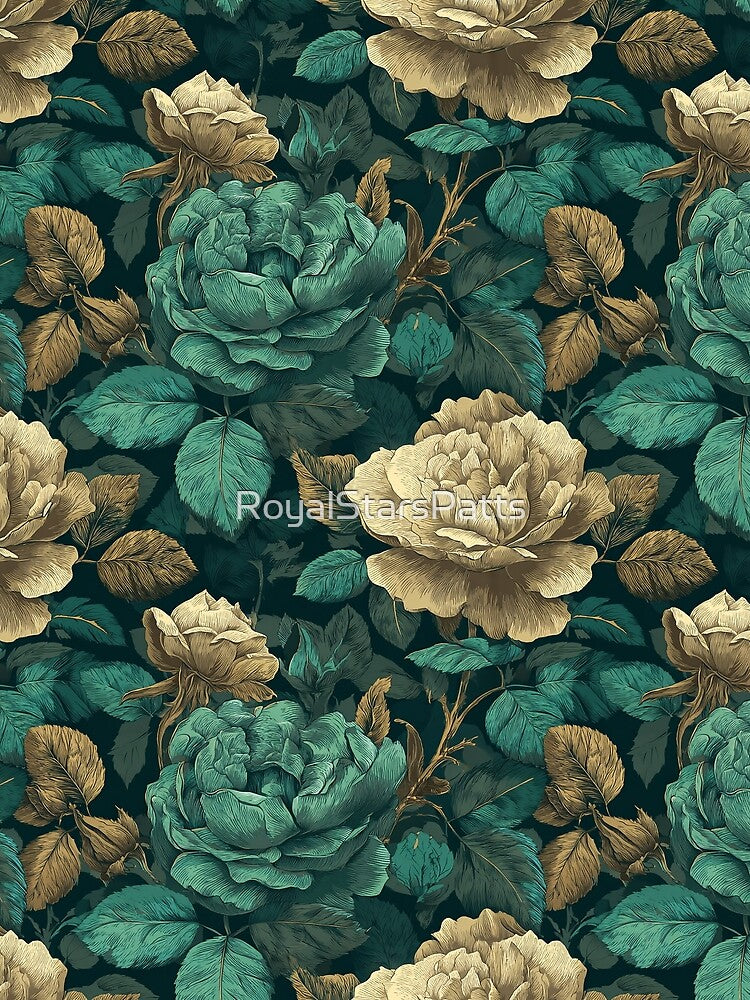 Artistic Rose - Vintage Flower Pattern  - Christmas Gifts by RoyalStarsPatts