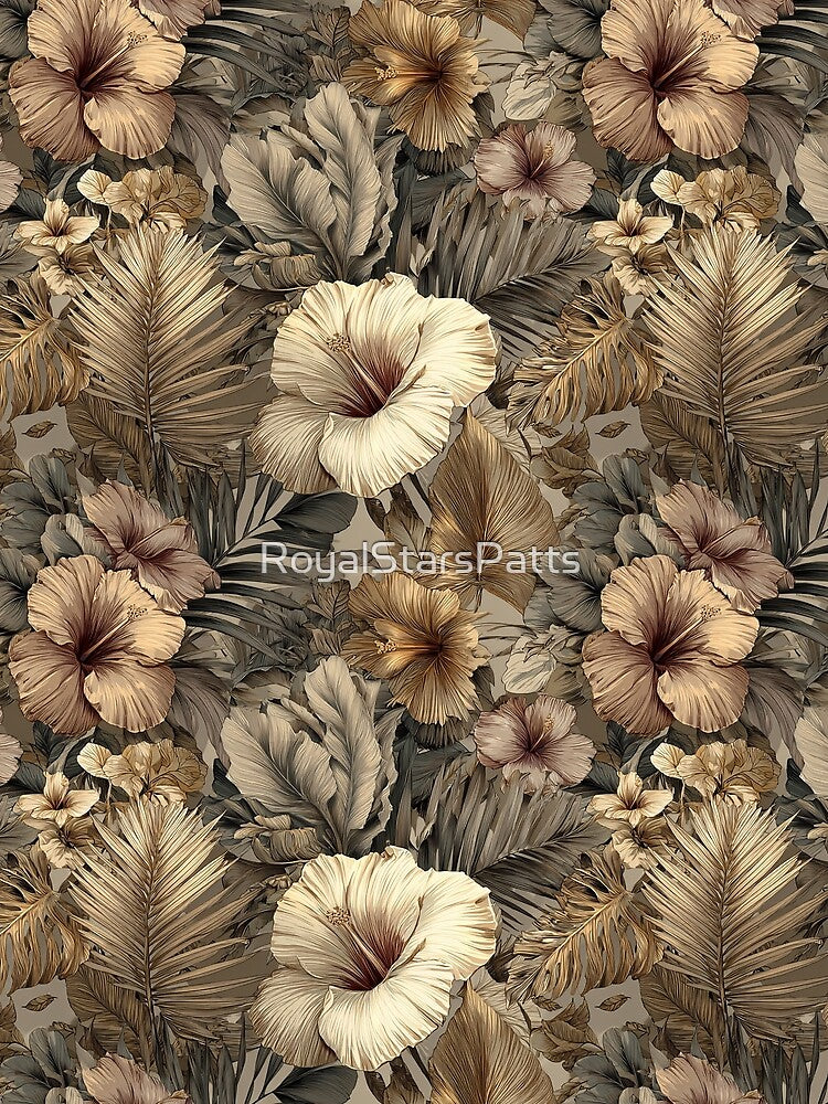Elegant Tropical Floral  - Botanical Garden Pattern  - Graduation Gifts by RoyalStarsPatts