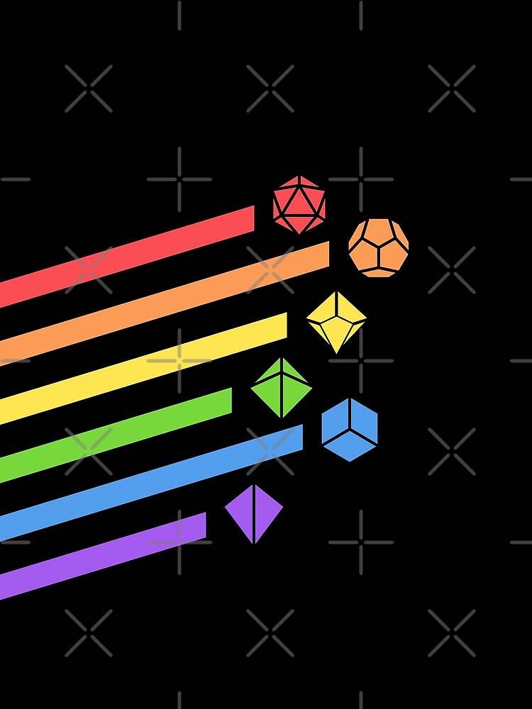 Rainbow Dice Set Tabletop RPG Gaming by pixeptional
