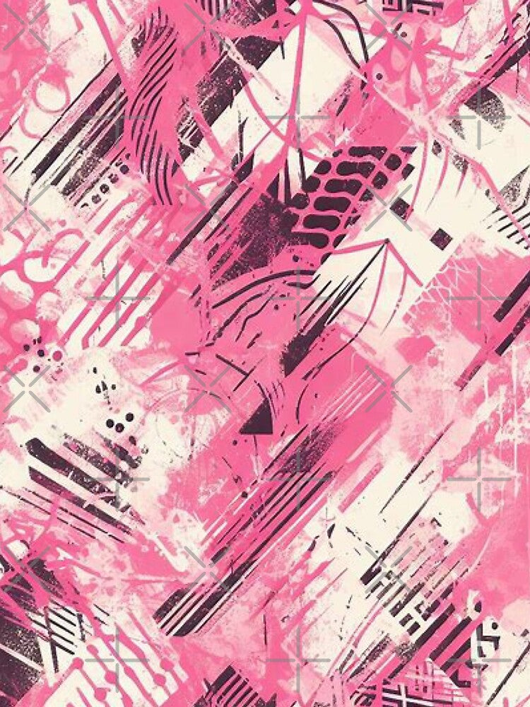 Grungy Pink Abstract by Myra365Art
