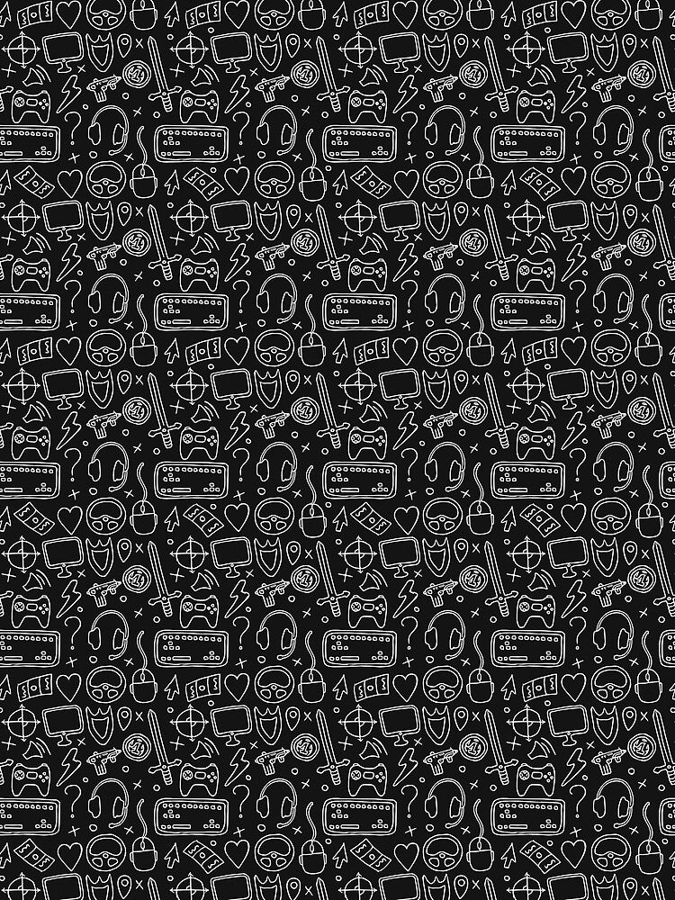 Gaming weapons cartoon pattern by Nemesiscrowd