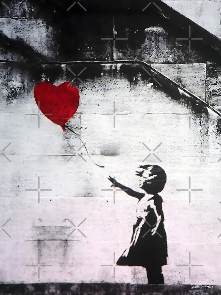 Banksy Graffiti - Girl with A Red Balloon, Street art by InnaPo ⭐⭐⭐⭐⭐