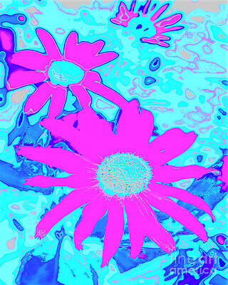 Flower Garden Abstract Print Print