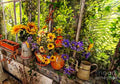 Flowers In Greenhouse Print